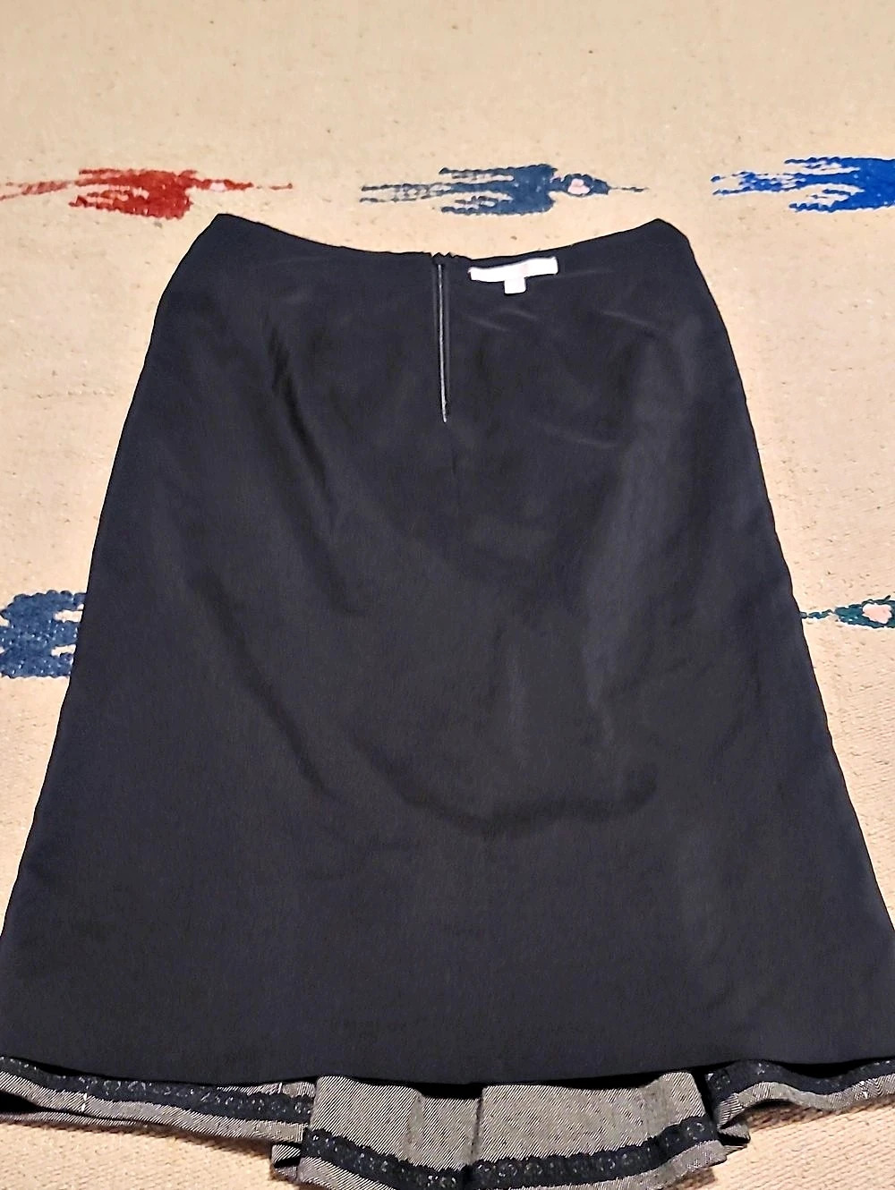 Rebecca Taylor Brown Pencil Skirt w Ruffle and Seam Detail Minimalist & Preppy - Picture 5 of 15